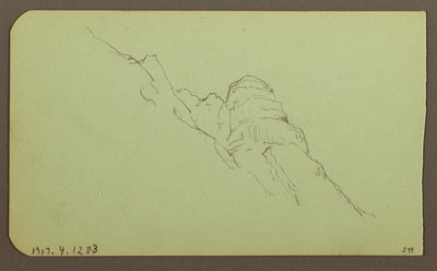 Landschaft; Rückseite: Berghang, 1883 von Frederic Edwin Church