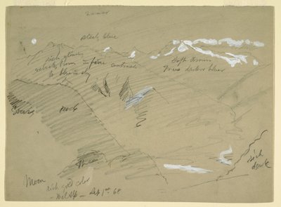 Landschaften in den Berner Alpen, nahe Bel Alp, Schweiz, September 1868 von Frederic Edwin Church