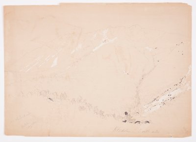 Zeichnung, Mount Katahdin, von Süden gesehen, August 1852 von Frederic Edwin Church