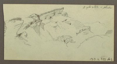 Zeichnung, Berggipfel, möglicherweise 1868 von Frederic Edwin Church