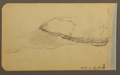 Zeichnung, Bergseite, Turm; Rückseite: Bergseite, 1889 von Frederic Edwin Church