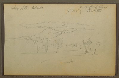 Zeichnung, Berg Altar, Riobama, Ecuador, September 1853 von Frederic Edwin Church