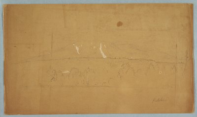 Zeichnung, Mt. Katahdin vom Lake Katahdin, Maine, 1852 von Frederic Edwin Church