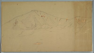 Zeichnung, Mt. Katahdin von Südosten; Verso: Mt. Katadhin, 1876–78 von Frederic Edwin Church