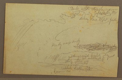 Himmelsstudie, Bergkämme, Regenbogen, 1860er Jahre von Frederic Edwin Church
