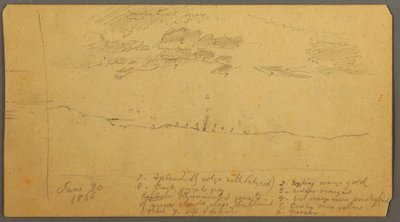 Himmelsstudie über Kamm, Juni 1882 von Frederic Edwin Church