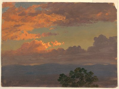 Zeichnung, Sonnenuntergang, 1865 von Frederic Edwin Church