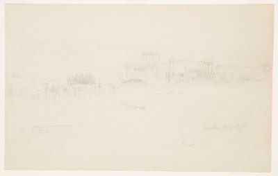 Zeichnung, Tempel, Baalbek, 6. Mai 1868 von Frederic Edwin Church