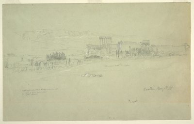 Zeichnung, Tempel, Baalbek, 6. Mai 1868 von Frederic Edwin Church