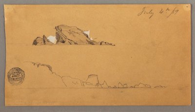 Zwei Eisberge von Frederic Edwin Church