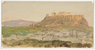Ansicht der Akropolis von Süden, Athen, April 1869 von Frederic Edwin Church