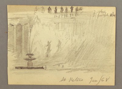 Brunnen auf dem Platz des Petersdoms, Rom, Italien von Frederic Edwin Church