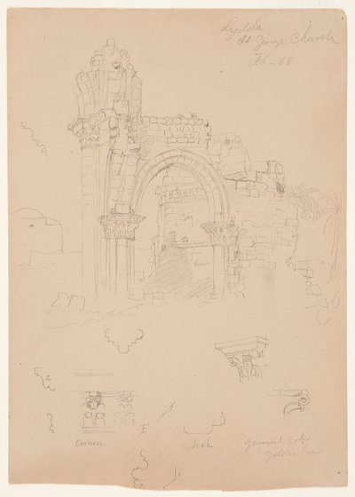 Ruinen der St.-Georgs-Kirche, Lydda [heutiges Lod] von Frederic Edwin Church