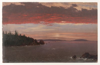 Schoodic-Halbinsel vom Mount Desert bei Sonnenaufgang von Frederic Edwin Church