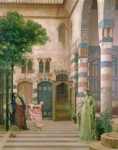 Altes Damaskus, Jüdisches Viertel oder Zitronen sammeln, ca. 1873-74 von Frederic Leighton