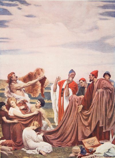 Phönizier handeln mit frühen Briten, Illustration aus 