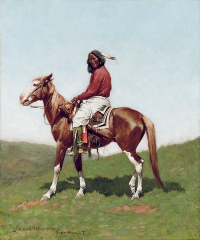 Comanche-Krieger, Fort Reno, Indianerterritorium von Frederic Remington