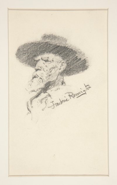 Kopf eines Mannes von Frederic Remington
