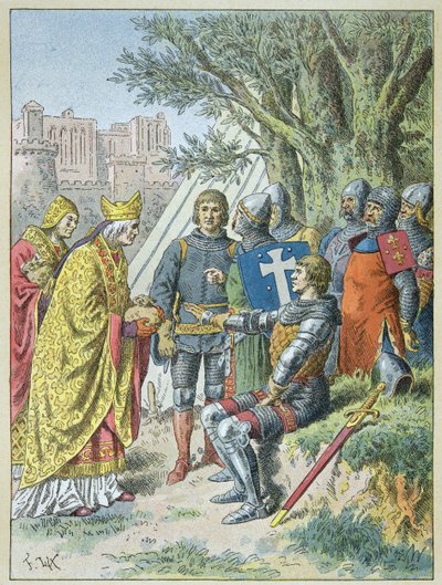 Bertrand Du Guesclin erhielt den Groll, den er suchte, um Avignon zu behalten von Frederic Theodore Lix