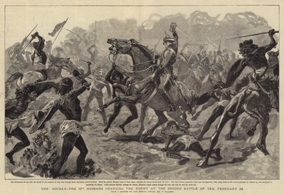 Der Sudan, die 19. Husaren greifen den Feind in der Zweiten Schlacht von Teb an, 29. Februar von Frederic Villiers