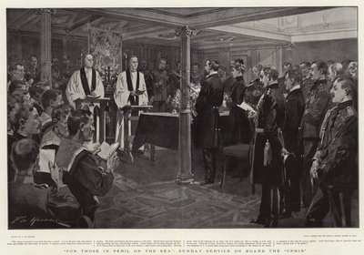 Für die in Seenot Geratenen, Sonntagsgottesdienst an Bord der Ophir von Frederic de Haenen
