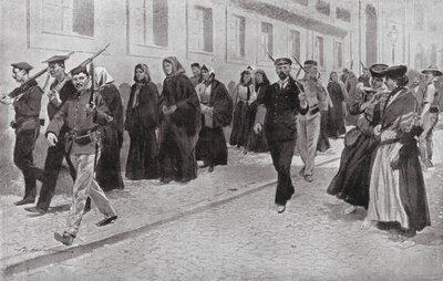 Nonnen unter republikanischem Schutz während der Revolution von Frederic de Haenen
