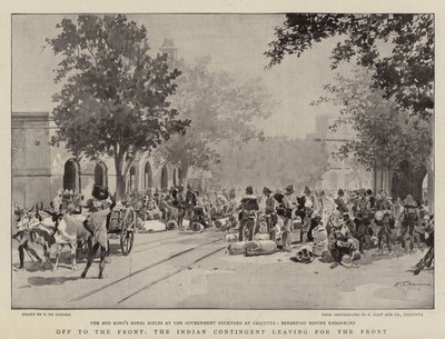 Ab an die Front, das indische Kontingent auf dem Weg zur Front von Frederic de Haenen
