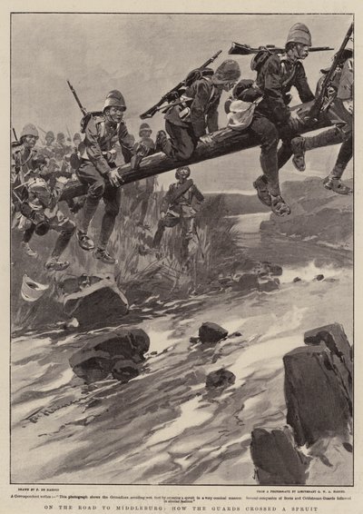 Auf dem Weg nach Middleburg, wie die Wachen einen Spruit überquerten von Frederic de Haenen