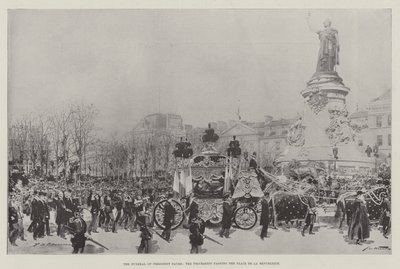 Das Begräbnis von Präsident Faure, der Zug passiert die Place de la République von Frederic de Haenen