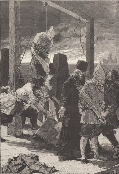 Die Hinrichtung von Alexander Kvyatkovsky und Andrey Presnyakov am 16. November 1880 von Frederic de Haenen