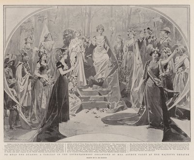 Um den Wachen zu helfen, ein Tableau in der von Mrs. Arthur Paget organisierten Unterhaltung im Her Majesty