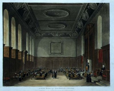 Schulzimmer des Winchester College, aus 