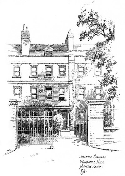 Joanna Baillies Haus, Windmill Hill, Hampstead, London, 1912 von Frederick Adcock