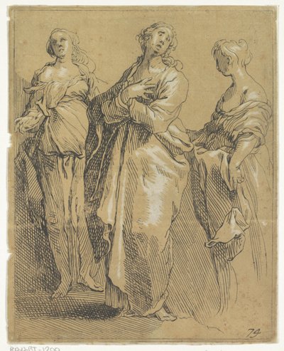 Drei stehende Figuren von Frederick Bloemaert