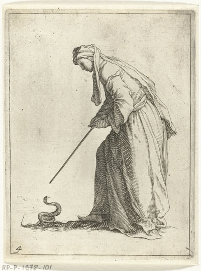 Frau mit einer Schlange von Frederick Bloemaert