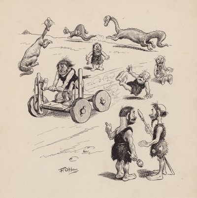 Unsere antediluvianischen Vorfahren von F Opper: Frontispiz von Frederick Burr Opper