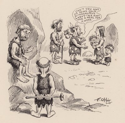 Unsere antediluvianen Vorfahren von F Opper: Nummer Zweiunddreißig (Lithografie) von Frederick Burr Opper