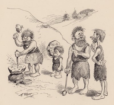 Unsere antediluvianischen Vorfahren von F. Opper: Nummer Neunundzwanzig (Litho) von Frederick Burr Opper