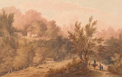 Ein Weg mit Figuren - Isle of Wight (?) von Frederick Calvert