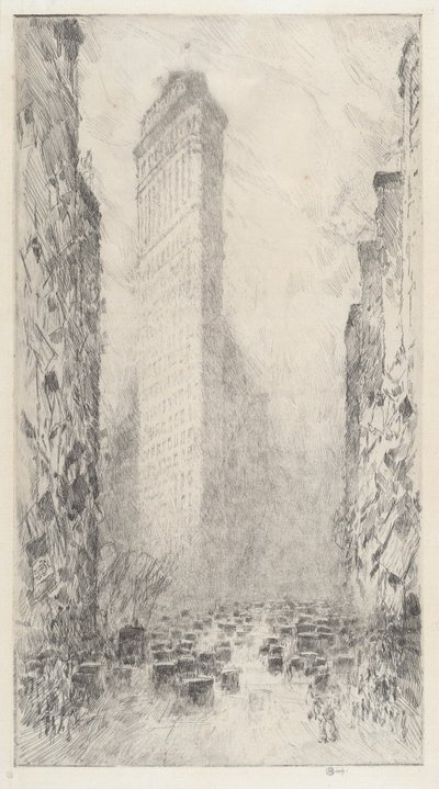 Washingtons Geburtstag - Fifth Avenue & 23rd Street, 1916 von Frederick Childe Hassam