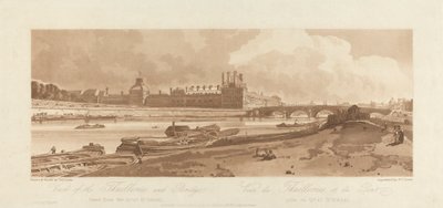 Der Emanuel-Band: Platte 1 aus Ansichten von Paris; Ansicht der Thuilleries und Brücke, vom Quai d