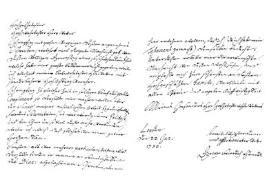 Brief von Georg Friedrich Händel, 1750 1865 von Frederick George Netherclift