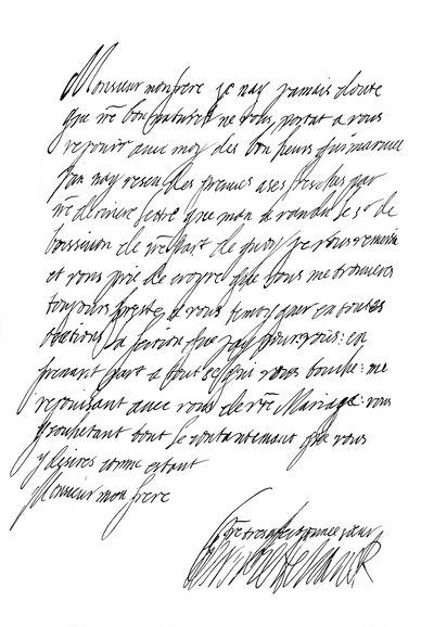 Brief von Henrietta Maria, Königin von Charles I., 17. Jahrhundert, 1865 von Frederick George Netherclift