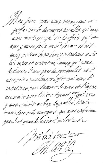 Brief von Marie de Medici an den Herzog von Savoyen, spätes 16. - frühes 17. Jahrhundert, 1865 von Frederick George Netherclift