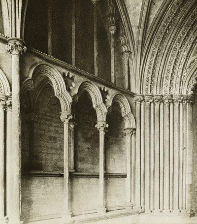 Ely Cathedral: Galilee Porch, Details von Frederick H. Evans