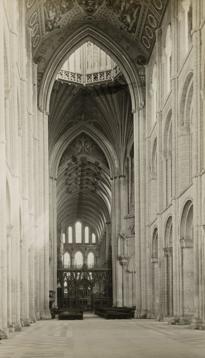 Ely Cathedral: Schiff nach Osten, vom Oktogonbogen von Frederick H. Evans