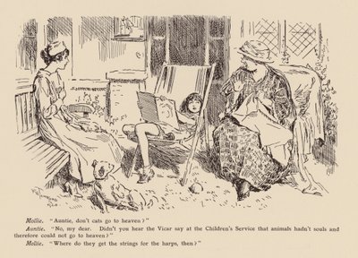 "Tante, gehen Katzen nicht in den Himmel?" von Frederick Henry Townsend