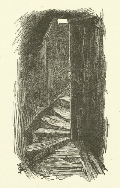 Treppen, die zu einem Dachboden führen von Frederick L. Bernard