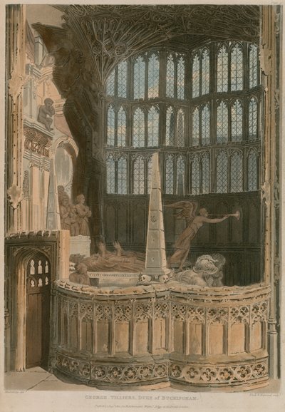 Denkmal für George Villiers, Herzog von Buckingham, Westminster Abbey, London von Frederick Mackenzie