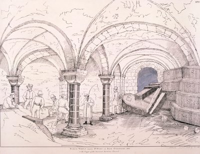 Krypta von St Mary-le-Bow von Frederick Nash